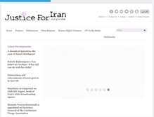 Tablet Screenshot of justiceforiran.org